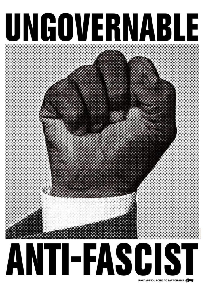 Ungovernable Anti-Fascist, poster on display at the Interference Archive