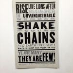 Rise Like Lions Poster - letterpress