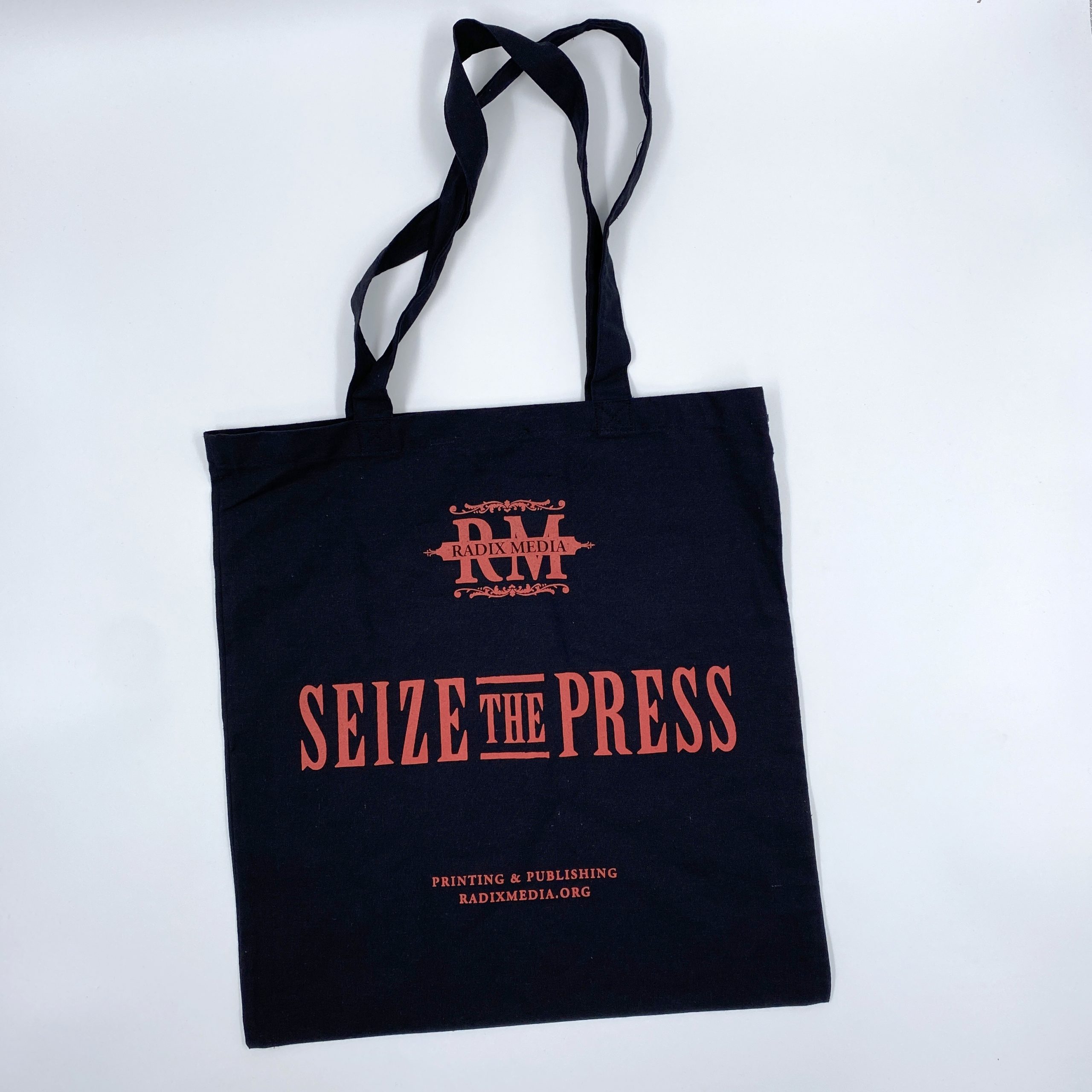 Radix Media Seize the Press Black Tote Bag
