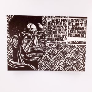 James Baldwin Pocket Reminder Poster - art by John Vasquez Mejias